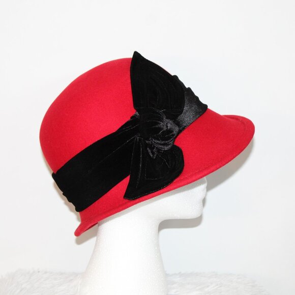ADORA 100% Wool 1920’s Vintage Style Cloche Hat - Picture 3 of 14